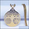 Подвесные ожерелья подвески ювелирные украшения йога дерево жизни цветочное колье из нержавеющей стали женщины золото