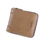 wallets Men Leather Wallet Zipper Small Card Holder Carteira Masculina Couro Monnaie Money Bag 2022 220627