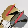 Nieuwe modeontwerp zonnebril 79WS Metalen half frame vierkant gesneden lens