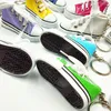 12 kleuren creatieve mini canvas schoenen sleutelhangers mannen vrouwen hanger casual sportschoenen sleutelhanger tas auto sleutelhang accessoires cadeau bulk prijs