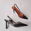 Sandals Women Shoes Orange Casual Heels Transparent Stiletto Pointed Pumps Ladies White Comfortable Black Fine Summe