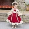 Lange mouwen Lolita Jurken Zomer Kant Mesh Leuke Prinses Jurken Party Kinder Mesh Tutu Jurken Sweet Children's Clothes AA220326