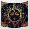 Skönhet lila mandala lotus gul solvägg konst tapestry heminredning tapestry j220804