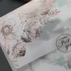 Cadeau cadeau 5pcs / lot enveloppes transparentes bronzantes papier de tournesol pour cartes d'invitation de mariage cadeau