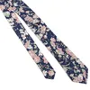 Sole Designs Floral Cotton 6cm Necktie Sets Brooch Pocket Square Men Pink Red Navy Wedding Party Cravat Accessory