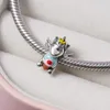 925 Silver Fit Pandora Charm 925 Bracelet Fashion Prince Princess Girl Sister Sharms Set Pendant DIY Fine Beads Jewelry