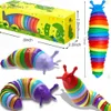 2022 Yeni 3D Fidget Slug Mafsallı Esnek Solucan Fidget Oyuncak Her Yaş Çabukluk Anti-Anksiyete Duyusal Oyuncaklar Çocuklar için B0714