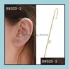 Other Earrings Jewelry Fashion Crystal Piercing Earring Studs Bride Ear Cuff Cler Hook High Quality Rhinestone For Dhs7Z