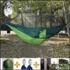 Zajęcia gier na świeżym powietrzu Sport Sports Outdoors Mosquito Net Hammock Spring Autumn 260X140CM Sparachute Class Field Cam Tent Garde3852347