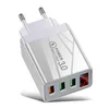 3A LED Display Quick Charger For iPhone 13 12 Xiaomi Samsung iPad Etc.EU US UK Plug Fast Charger 3 Ports Wall Adapter