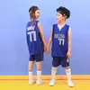 أزياء العلامة التجارية الاطفال كرة السلة جيرسي تنفس التجزئة الأمريكية baskball KID فريق 77 سوبر ستار ملابس مخصصة في الهواء الطلق الرياضة ملابس الصيف لملابس الأطفال الكبار