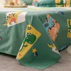 Draps plats personnalisés Po, dessin animé, doux, de luxe, drap de lit double, Queen Size, cadeau pour enfants, 220616