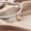 Pendant Necklaces KOTiK Double Layers Pearl Chain Luxury Choker Necklace For Women Fashion Female Party Gift Jewelry