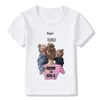 T-shirts sommar super mamma baby flicka t-shirt söta pojkar t skjortor mamma och älskar liv härligt tryck kawaii barn skjorta mysiga tröjor