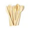 Wholesale Natural Bamboo Environmental Bamboo Disposable Cutlery Tableware Biodegradable Bamboo Forks 7 Inch 0415