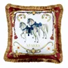 Travesseiro de travesseiro retro luxo de luxo capa de almofada de veludo borda de borda de borda fronha Geometry Horse Pattern Decoração em casa