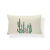 Pillow Case Polyester And Linen Cactus Cushion Cover Plant Alphabet Cartoon Living Room Decoration Pillow Sofa 30 50 Pillowcase 220623