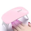 Home Nail Lamp 6w Mini Fingernail Dryer White Pink Uv LED Lamp Portable Usb Interface Very Convenient For HomeUse SN4491