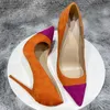 Orange talons hauts femmes chaussures 12cm 10cm 8cm talon aiguille bout pointu grande taille mode élégant sexy pompes RM022 ROVICIYA 220517