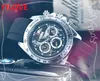 Высококачественные верхние модели Quarz Chronograph Mens Watch Rubber Strap Super Luxury Watches Limited Edition All Sub Dials Work Skeleton Dial Wharewates Montre de Luxe