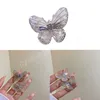 Mode Transparent côté Clip papillon cheveux griffe filles doux solide pinces Barrettes femmes cheveux accessoires