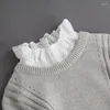 Bow Ties Women White Lace Fake Collar Vintage Shirt Detachable Front Tie Men Lapel Blouse Top Sweater Cotton False CollarsBow