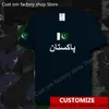 Pakistan t-shirt gratuit personnalisé Jersey bricolage nom numéro t-shirt hommes femmes haute rue mode Hip Hop lâche décontracté 220620