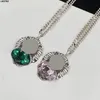 Exquise Diamond Lion Head kettingen strass Pendant Studs Women Men Chain Hangers met geschenkdoos