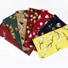 Noeuds papillon en mousseline de soie imprimé floral mouchoir doux polyester hommes Hankies mariage banquet fête poche carré fleur accessoire foulards Fier22