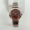 Reloj caijiamin-33mmn para mujer, relojes de cuarzo con diamantes, fecha automática, correa de costura de oro rosa/plata, reloj de pulsera de moda con esfera verde