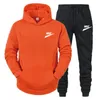2022 Men Women Sportswear Tracksuit Set Brand LOGO Hoodies Set Mens Fleece Sweatshirt+pants Casual Two Pieces Track Suit