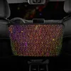 Organizador de carros Bling Crystal Saco traseiro de lixo pendurado Bolsa de lixo Mulheres de shinestone AcessoriescarCar