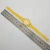 Relógios de pulso Square Ins Ins -Ladies Gold Placer Watch Aço inoxidável com 24 km de decoração de peito de espessura Valentine's GiftWristwatches