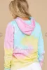 Sweat-shirt à capuche pour femmes, vêtements d'hiver, rue adolescente, Harajuku, Hip Hop, Pastel, teinture par nouage, automne, ample, 220816