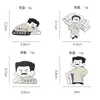 新しい目覚めの時代lu xunキャラクター合金ブローチは絶妙です。中国のエナメルバッジを学びます