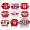 Vintage CCM Hockey Jerseys 14 Brendan Shanahan 24 BOB PROBERT 55 LARRY MURPHY 9 Gordie Howe 91 Sergei Fedorov 20 REDMOND Red White Size