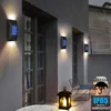 Smart LED Solar Lights Outdoor Wall Lamps Waterproof for Balcony Fence Path Lamp Garden Decoration Street Solar Light