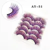 False Eyelashes Pairs 3D White Mink Lashes Wholesale Natural Long Thick Fluffy Colorful Lash Extension Supplies MakeupFalse