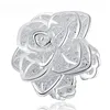 925 Sterling Silver Opening Three-Tiered Flower Ring For Women Fashion Wedding Engagement Party Gift Charm Jewelry