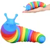 DHL New Fidget Toy Slug Articulated Flexible 3D Slug Fidget Toy All Ages Relief Anti-Anciety Sensory Toys for Children Aldult B0524W