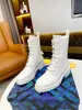 Woman TERRITORY FLAT RANGER Leather Biker Boots Lady Desert High Top Martin Sneakers