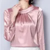 Women's Blouses & Shirts Women Casual Silk Blouse Loose Long Sleeve OL Work Wear Tops Plus Size S-4XLWomen's