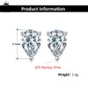 Orsa Jewels Moissanite Stud أقراط Women 0.5ct *2 de Color VVS Brilliant Moissanite Diamond 925 Sterling Silver Fine Jewelry for Bride Wedding Party Gift SME17