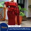 Plus size jurken vrouwen kleding elegant prom bruiloft feest 2022 jaar hit African Ladies Evening Lace Summer Long Dressplus