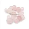 Steen losse kralen sieraden Natuurlijk gesneden kristal mini Madsstoelgenezing Reiki Mineraal standbeeld Wit roze ornament Home Dec Dh7C5