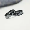 Faceted Hematite Stone Rings for Women Men, No-Magnetic Energy Rings, AAA Quality Superbly Polished,Size 6 7 8 9 10 11 12