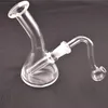 Оптовая прозрачная мини -10 мм самка курящая стеклянная буровая установка бонга с масляной миской