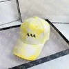 Street Tie Dye Ball Cap Jacquard Lettre Casquettes de Baseball Voyage Vacances Visor Caps Mode Toile Casquette Chapeau