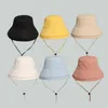 Sommar solid hink hattar unisex bob caps hip hop män kvinnor sommar panama cap strand sol fiske mode fiskare hatt 220812