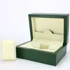 Wysokiej jakości zielone pudełko papierowe opakowania Skórzane pudełka zegarek Flip Cover Opakowanie biżuterii 01